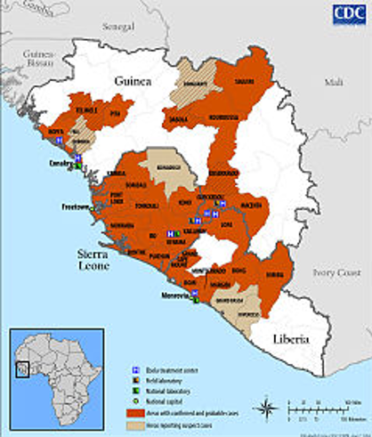 Endemic areas of West Africa